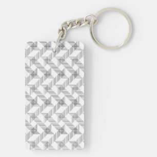 Modern, simple, cool, urban zigzag line pattern key ring