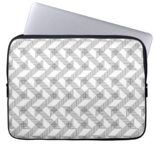 Modern, simple, cool, urban zigzag line pattern laptop sleeve