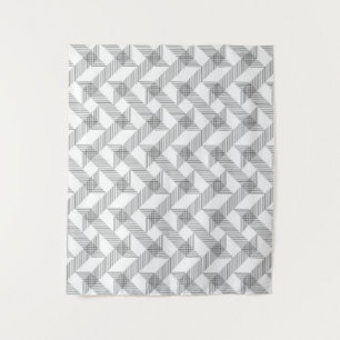 Modern, simple, cool, urban zigzag line pattern tapestry