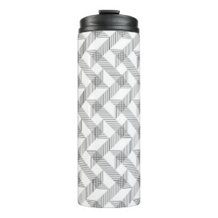 Modern, simple, cool, urban zigzag line pattern thermal tumbler