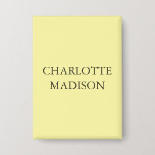 Modern Simple Cream Trendy Minimalist Plain Name