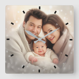 Modern simple Create Your Own Square Wall Clock