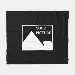 Modern Simple Create Your Own Wedding Picture Fleece Blanket