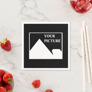 Modern Simple Create Your Own Wedding Picture Napkin