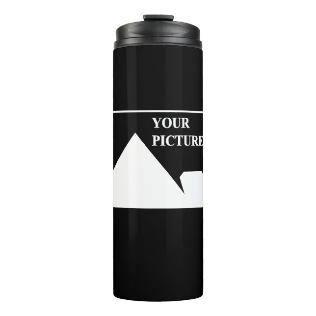Modern Simple Create Your Own Wedding Picture Thermal Tumbler (Front)