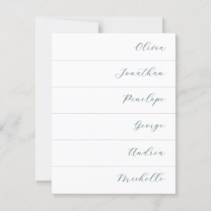 Modern Simple Cursive Wedding Name place card