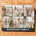 Modern Simple Custom 6 Photo Collage Jigsaw Puzzle<br><div class="desc">Create a fun and memorable activity with our Modern Simple Custom 6 Photo Collage Jigsaw Puzzle! Personalise this puzzle with six of your favourite photos for a unique and meaningful design. Perfect for family gatherings, game nights, or as a thoughtful gift, it combines entertainment with a personal touch. Made with...</div>