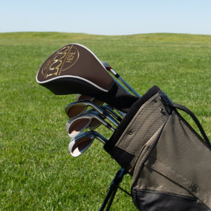 Modern Simple Custom Business Logo Brown Branded Golf Head Cover