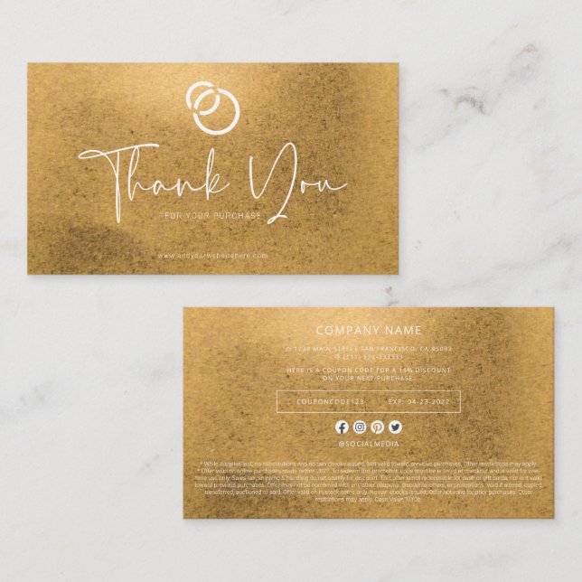 Modern Simple Custom Business Logo Coupon Promo Calling Card (Front/Back)