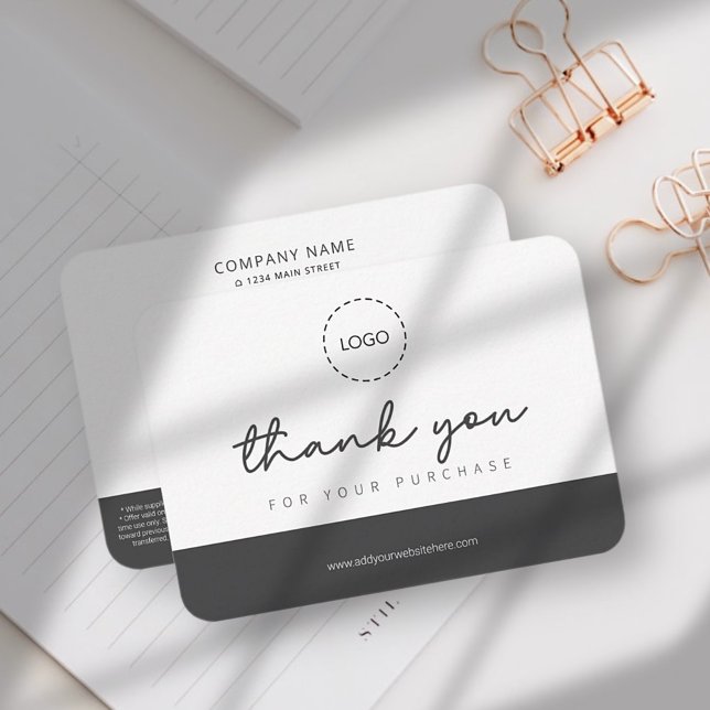 Modern Simple Custom Business Logo Coupon Promo Card (Creator Uploaded)