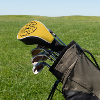 Modern Simple Custom Business Logo Yellow Branded Golf Head Cover