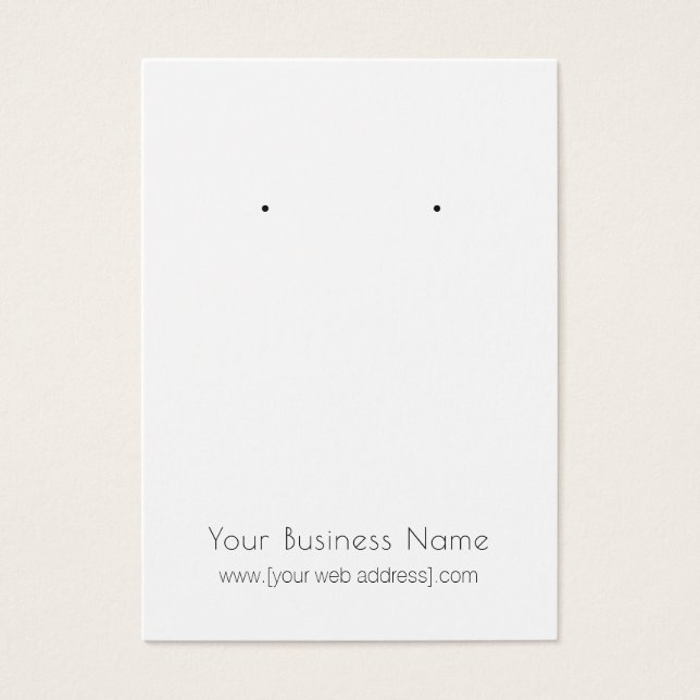 Modern Simple Custom Earring Card (Front)