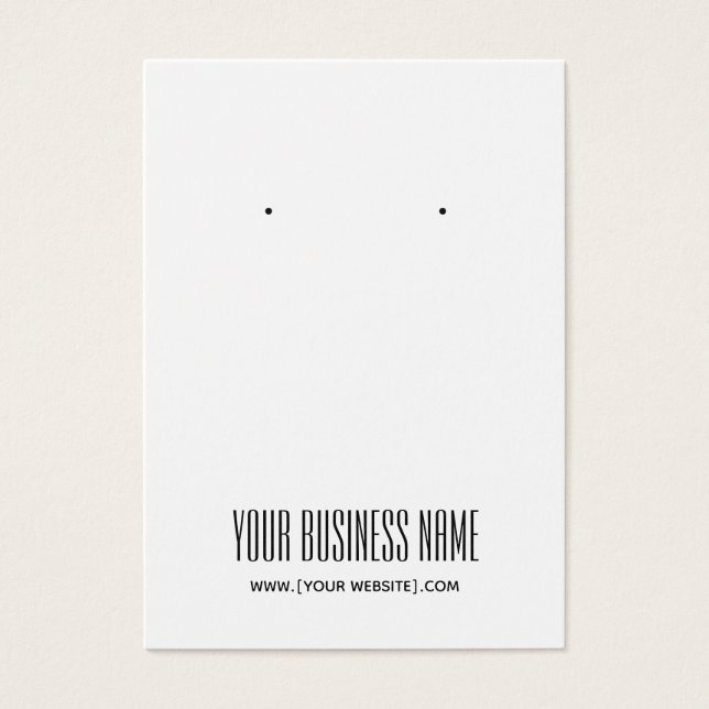 Modern Simple Custom Earring Display Card (Front)