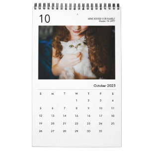Modern Simple Custom Family Photo 2023 Calendar