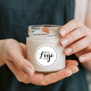 Modern Simple Custom Logo Scented Candle   Profess Classic Round Sticker