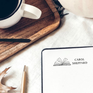 Modern & Simple Custom Name Book Self-inking Stamp