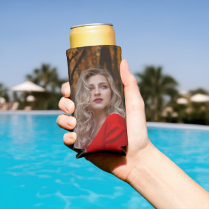 Modern Simple Custom One Photo Seltzer Can Cooler