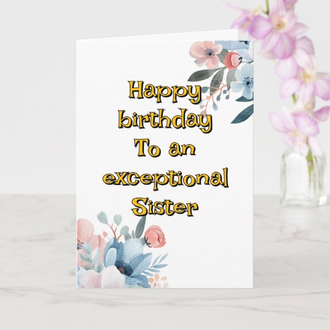 Modern Simple Custom Photo Birthday Card (Orchid)