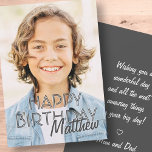 Modern Simple Custom Photo Birthday Greeting<br><div class="desc">Design is modern and simple. Add a custom photo of the birthday celebrant and add his/her name,  add a custom message</div>