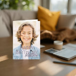Modern Simple Custom Photo Birthday Greeting Card<br><div class="desc">Design is modern and simple. Add a custom photo of the birthday celebrant and add his/her name,  add a custom message</div>