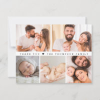 Modern Simple Custom Photo Collage Baby Shower
