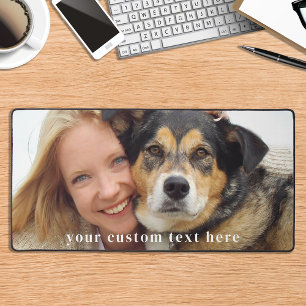 Modern Simple Custom Photo Personalised  Desk Mat