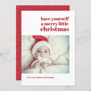 Modern Simple Customisable Photo Christmas Card