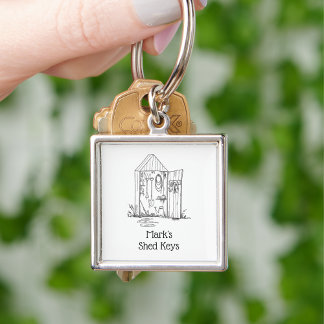 Modern Simple Cute Minimalist Shed Keys Key Ring