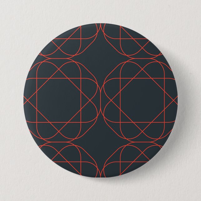 Modern, simple, cute, playful geometric pattern 7.5 cm round badge (Front)