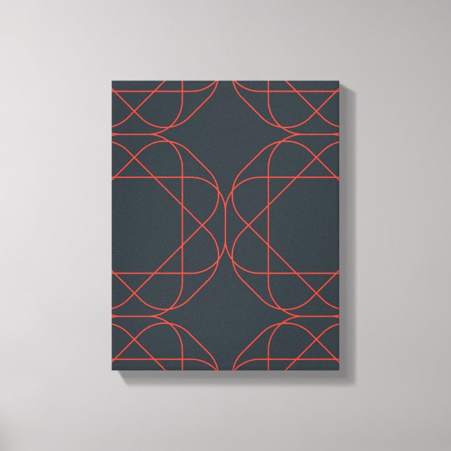Modern, simple, cute, playful geometric pattern canvas print (Front)