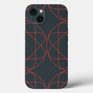 Modern, simple, cute, playful geometric pattern iPhone 13 case