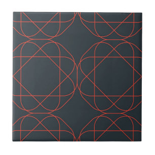 Modern, simple, cute, playful geometric pattern ceramic tile