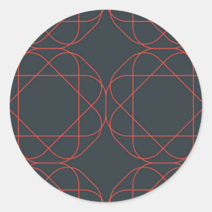 Modern, simple, cute, playful geometric pattern classic round sticker