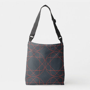 Modern, simple, cute, playful geometric pattern crossbody bag
