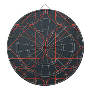 Modern, simple, cute, playful geometric pattern dartboard