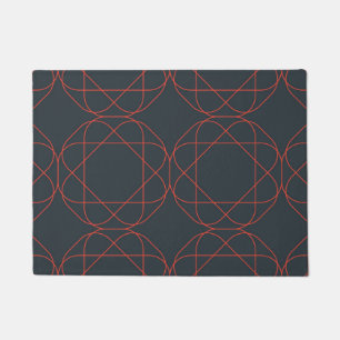 Modern, simple, cute, playful geometric pattern doormat
