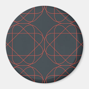Modern, simple, cute, playful geometric pattern magnet