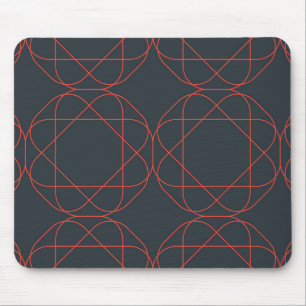 Modern, simple, cute, playful geometric pattern mouse pad