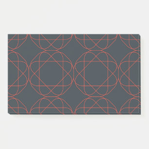Modern, simple, cute, playful geometric pattern post-it notes