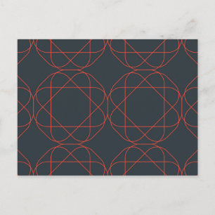 Modern, simple, cute, playful geometric pattern postcard