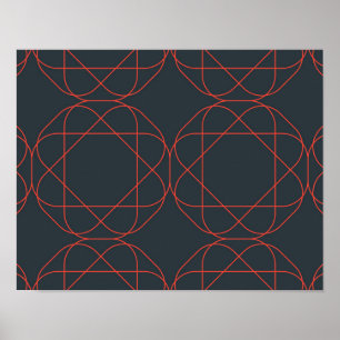 Modern, simple, cute, playful geometric pattern poster