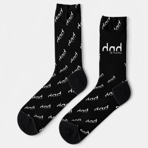 Modern Simple Dad Design with Kids Children Names Socks