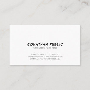 Modern Simple Design Elegant Chic Template Trendy Business Card