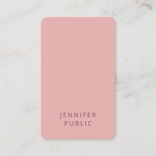 Modern Simple Design Elegant Trend Colours Templat Business Card (Front)