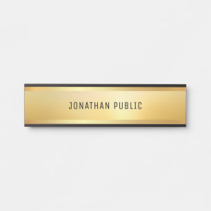Modern Simple Design Faux Gold Trendy Template Door Sign