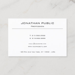 Modern Simple Design Template Professional Business Card