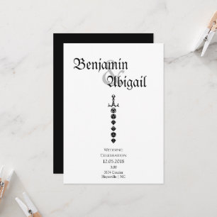 Modern Simple Dice Sword Dragons Gamer Invitation