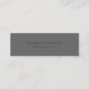 Modern Simple Dim Grey Makeup Artist Stylist Mini Business Card