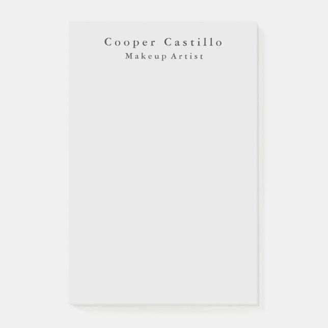 Modern Simple Dim Grey Professional Minimalist Post-it Notes (Front)