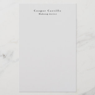 Modern Simple Dim Grey Professional Minimalist Stationery